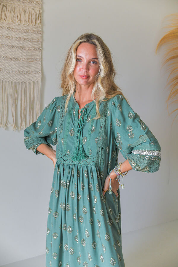 Jaase Vestido comprido Meadow Verde