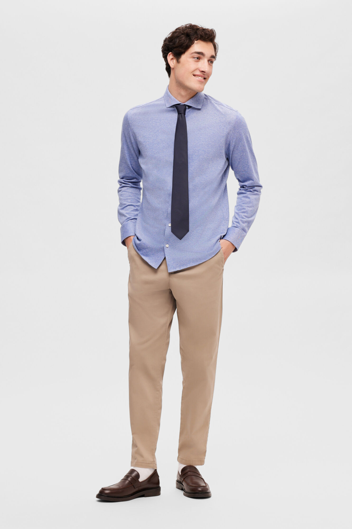 Selected Camisa piqu&eacute; 100% algod&atilde;o