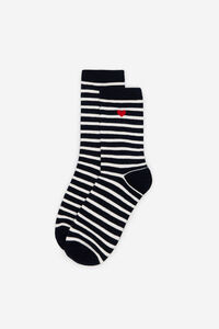 Cortefiel Striped print long socks Navy