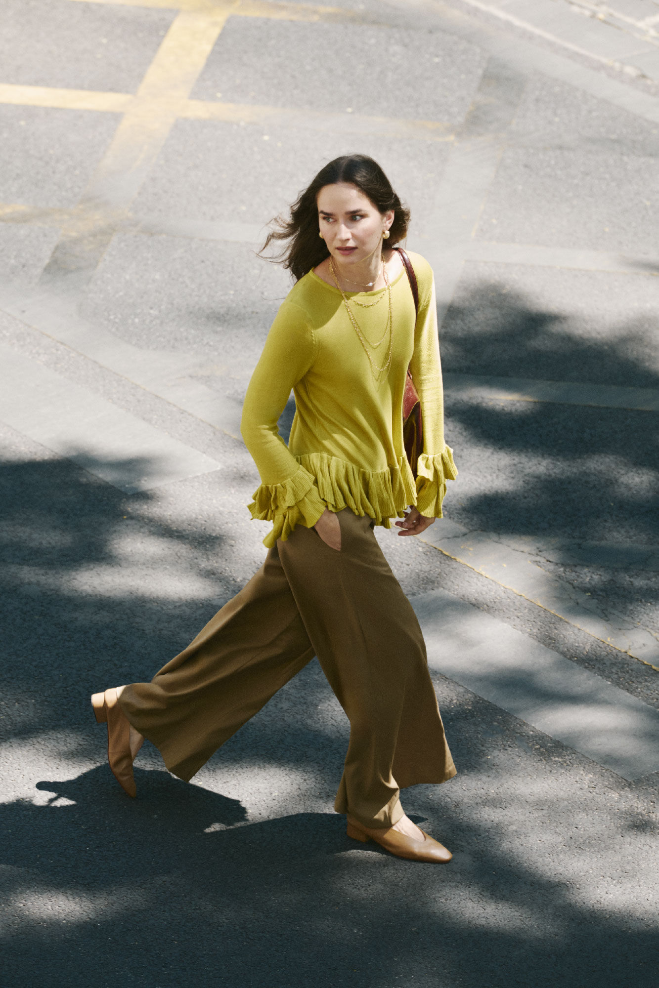 Cortefiel Wide-cut trousers