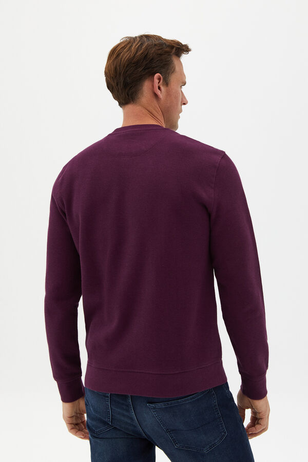 Cortefiel Textured fabric sweatshirt Purple