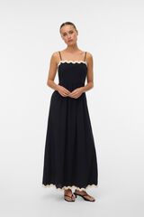Vero Moda Vestido comprido de al&ccedil;as Preto