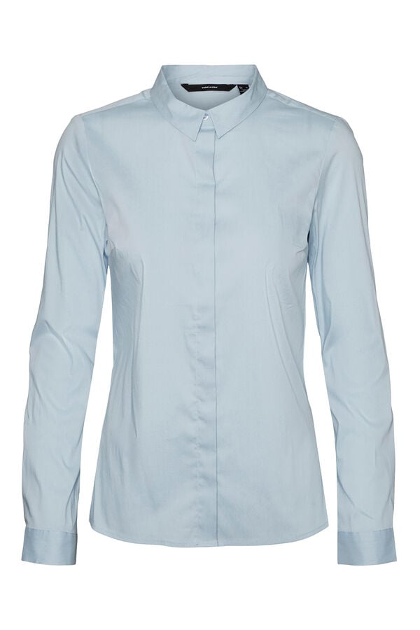 Cortefiel Camisa básica de manga comprida Azul