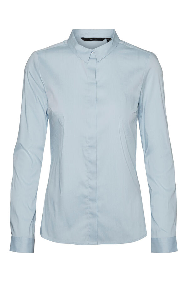 Cortefiel Camisa básica de manga larga Azul