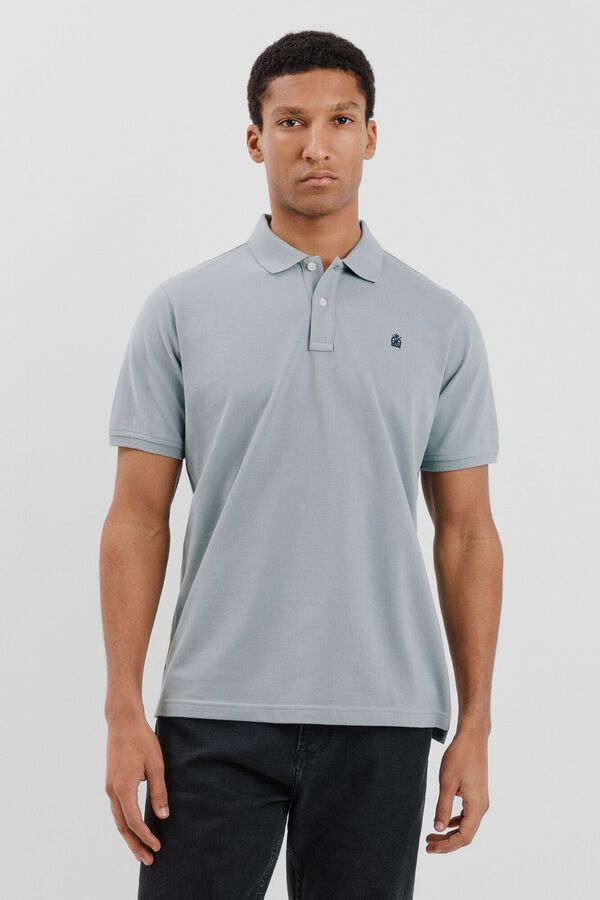 Cortefiel Basic piqué polo shirt Blue