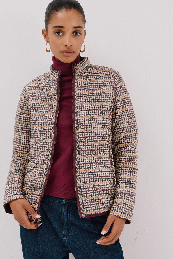 Cortefiel Reversible feather bomber jacket Maroon