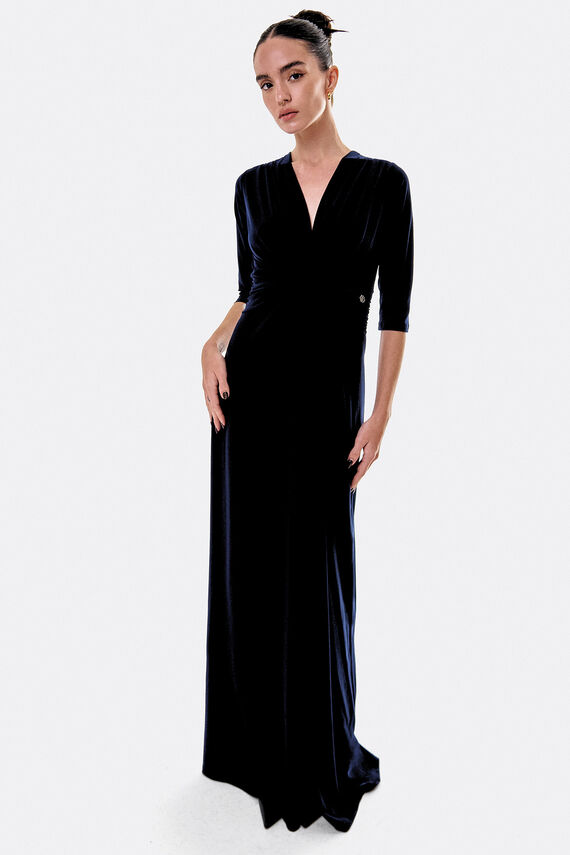 Maxi vestido con nudo