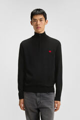 HUGO Camisola com fecho-éclair Preto