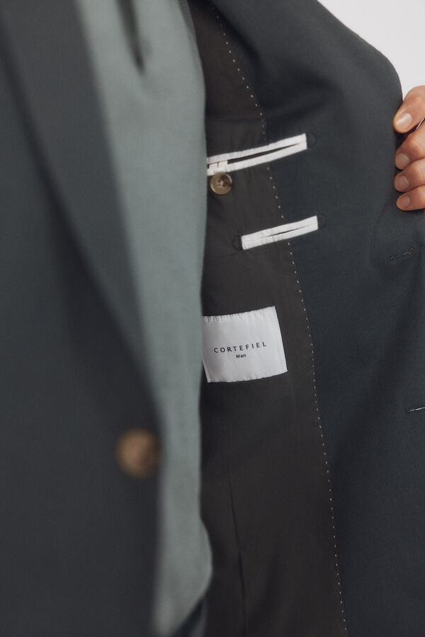 Cortefiel Blazer coordenado em mistura de linho Verde