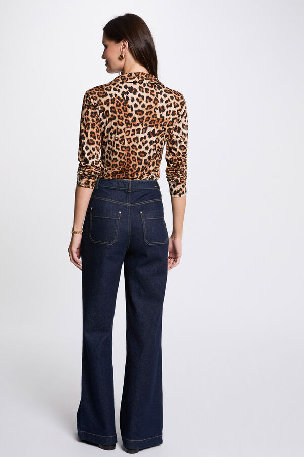 Morgan Top de manga comprida estampado Multicolorido