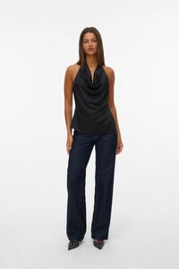 Vero Moda Top acetinado com atilho no pesco&ccedil;o