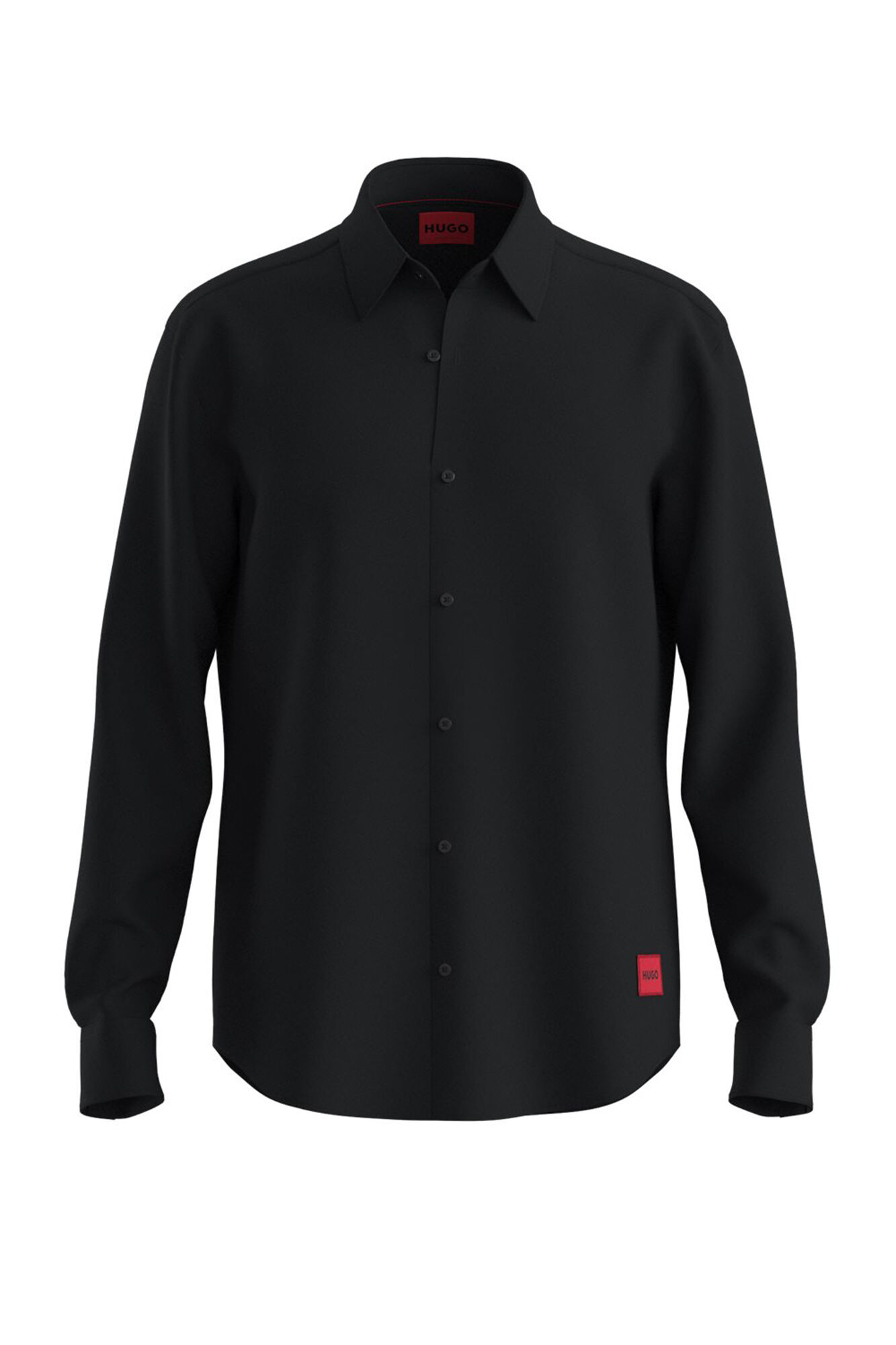 Mens long sleeve square hem shirts 2025