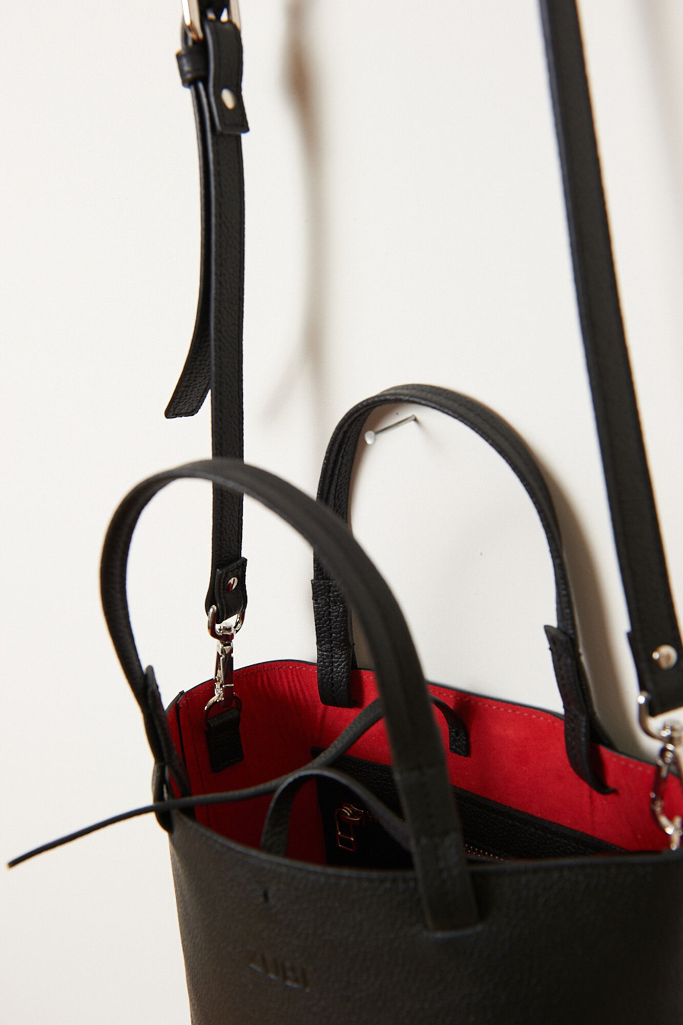 Zubi Bolsa tote Isak S de pele