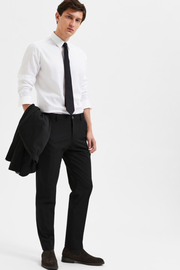 Cortefiel Pantalón de traje Slim Fit Negro