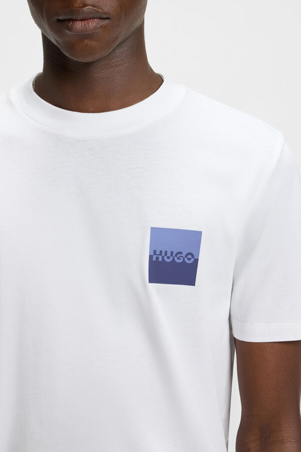 HUGO T-shirt de manga curta Branco