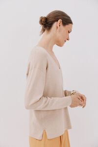 Cortefiel Camisola de malha decote bico