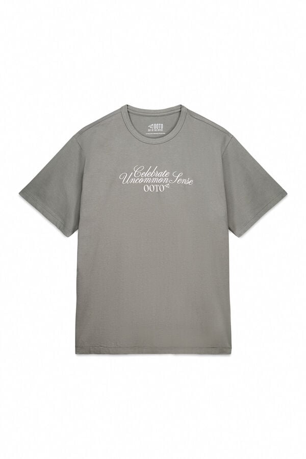 OOTO Camiseta gráfica lavada Kaki