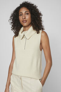 Cortefiel Jersey-knit gilet with high neck Grey