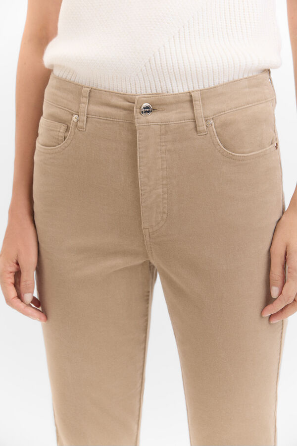 Cortefiel Corduroy Sensational Trousers Beige