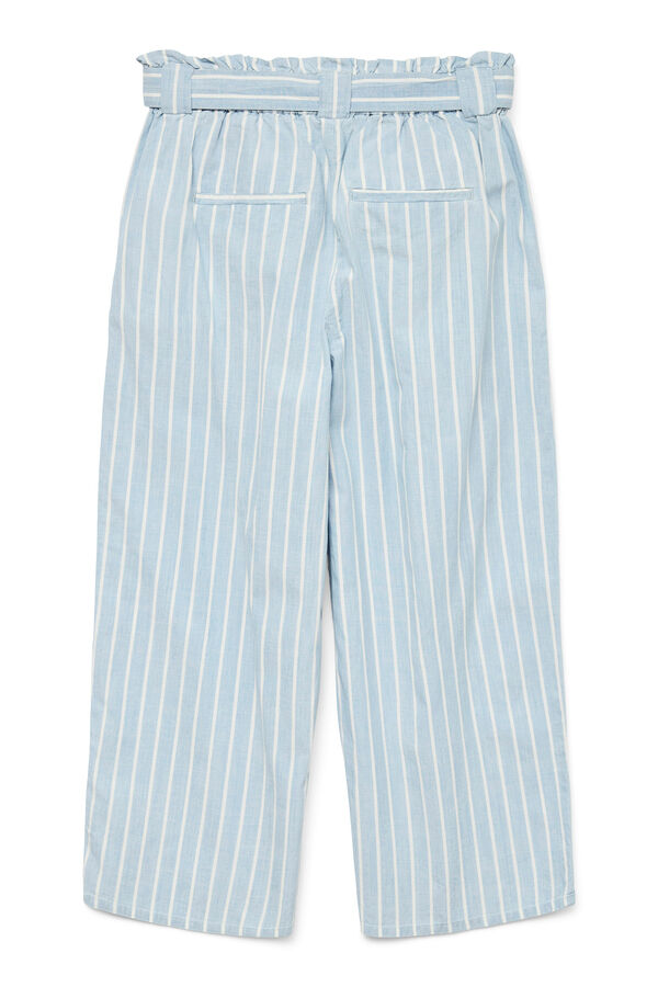 Vero Moda Calças largas às riscas Azul