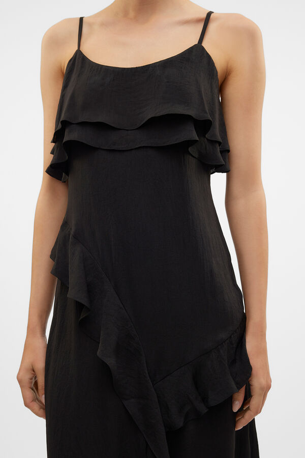 Vero Moda Vestido midi fluido Preto