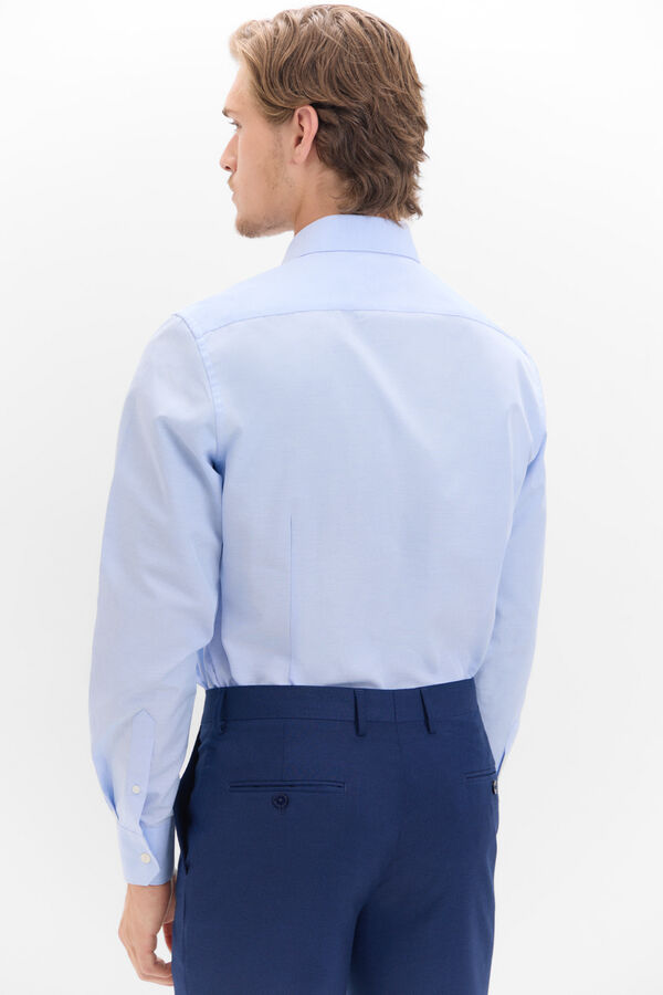 Cortefiel Camisa ottoman corte slim fácil de engomar Azul