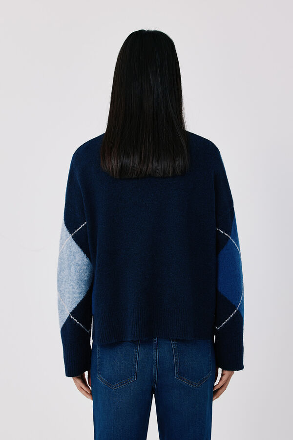 Cortefiel Soft diamond knit jumper Multicolour
