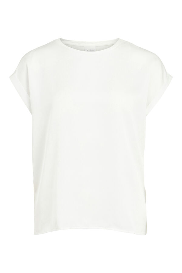 Vila Short sleeve satin blouse Branco