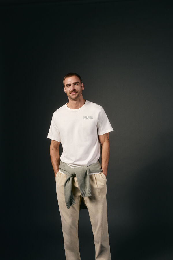 OOTO T-shirt gr&aacute;fica Ecru