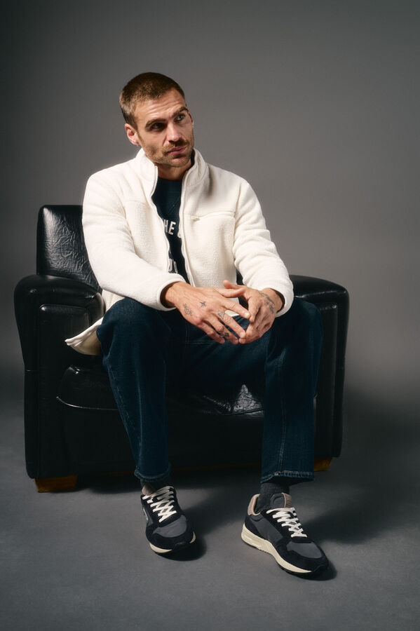 OOTO Cardigan tecido sherpa Ecru