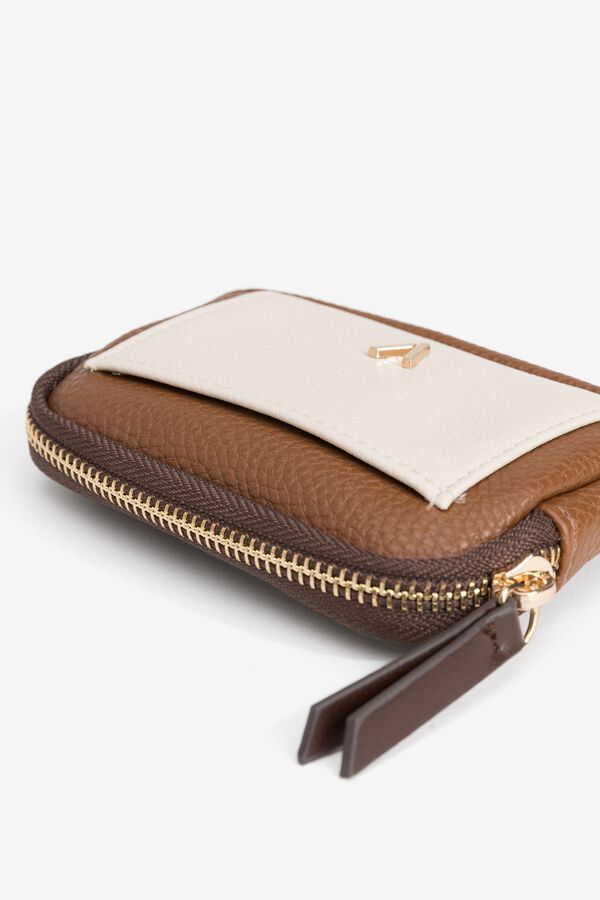 Vilanova Bolsita Efecto Piel Tricolor Camel