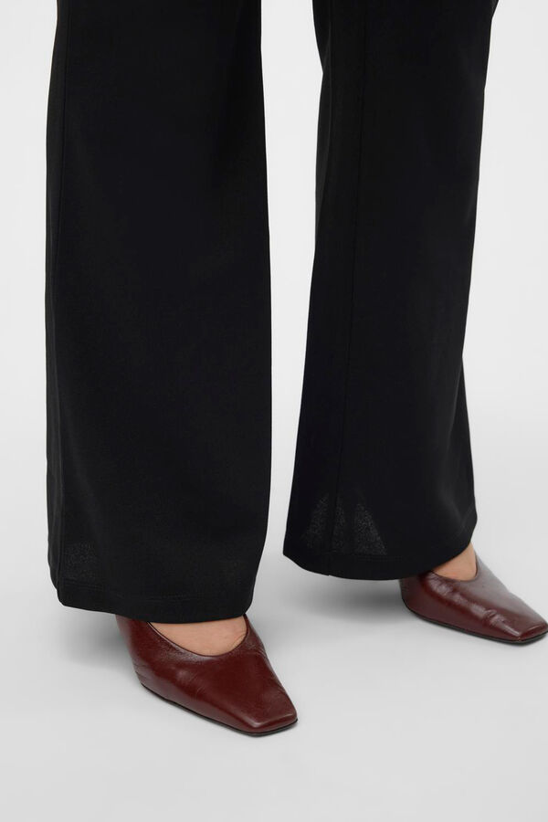 Cortefiel Bell-bottom pants plus size  Black