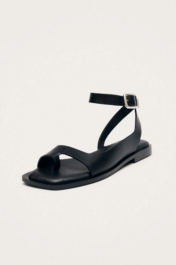 Alohas Sand&aacute;lias de couro Tebas Preto