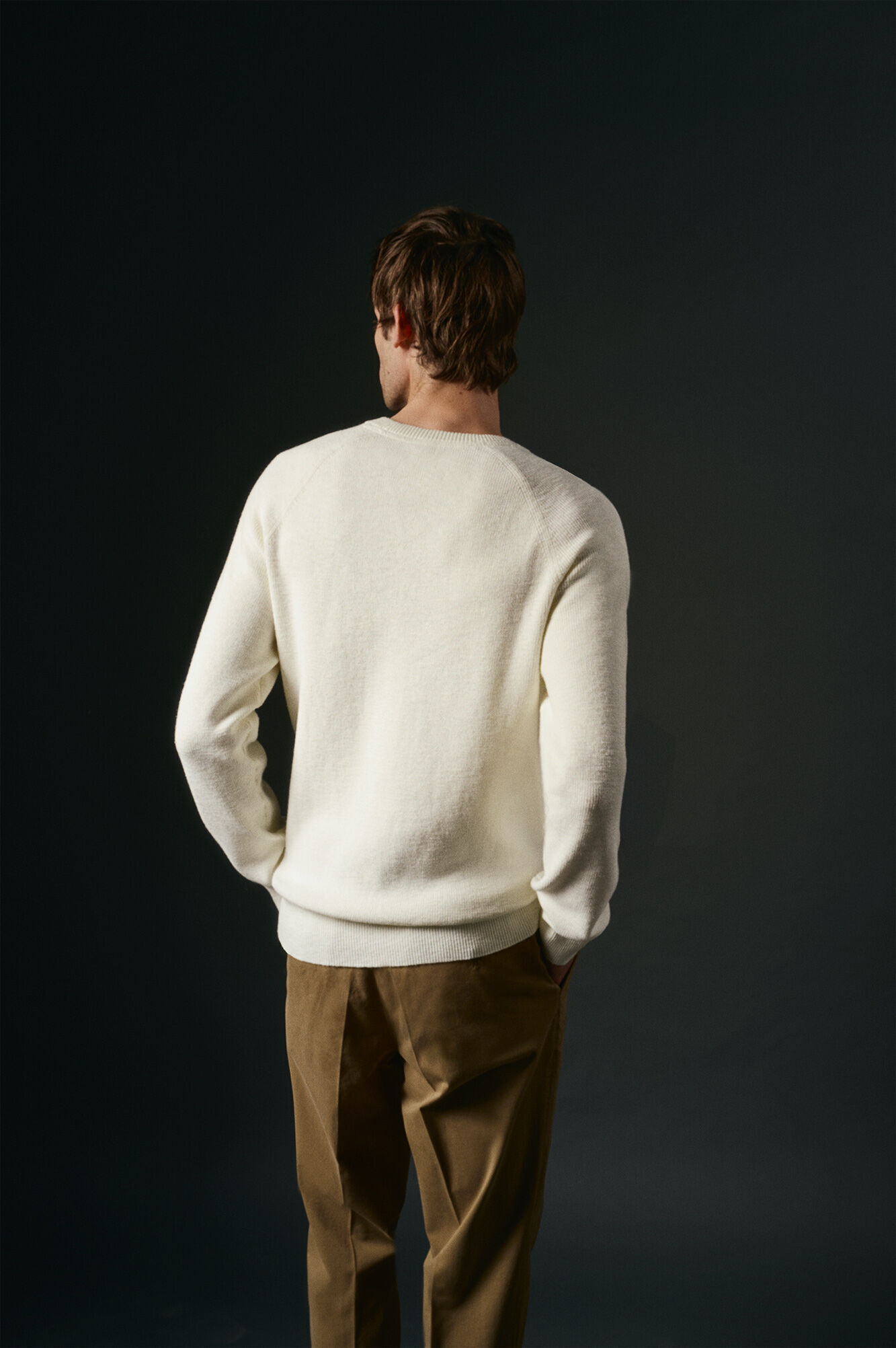 OOTO Jersey cuello redondo crudo algod&oacute;n