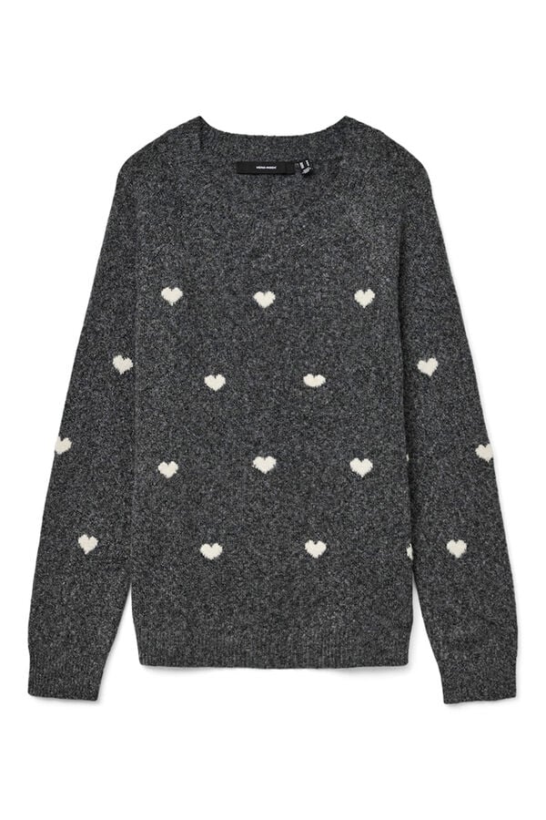 Vero Moda Camisola de gola redonda Cinzento
