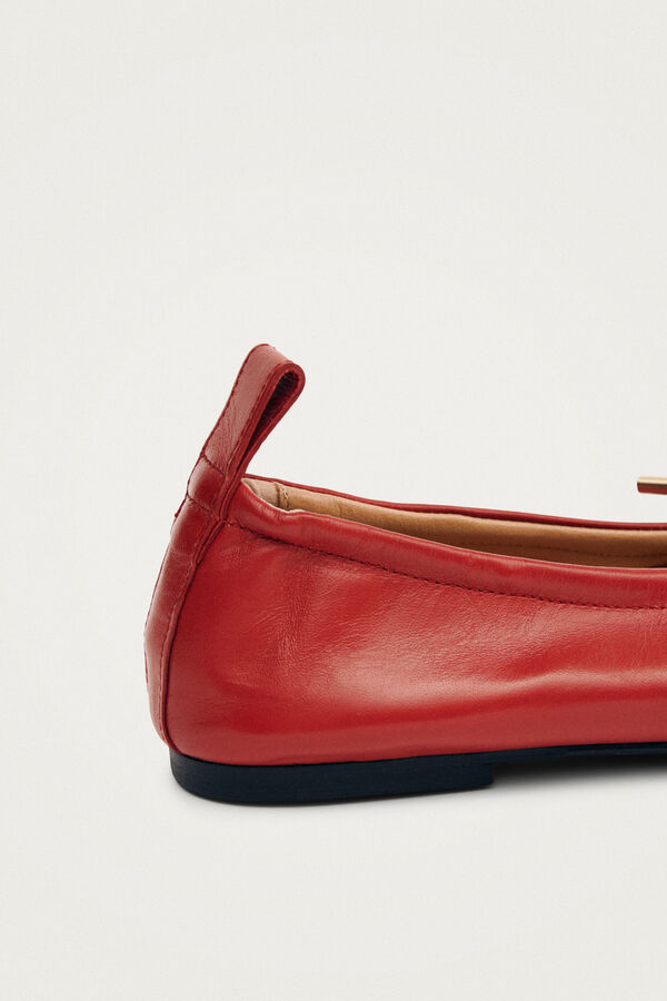 Alohas Sabrinas de couro Rosalind Vermelho