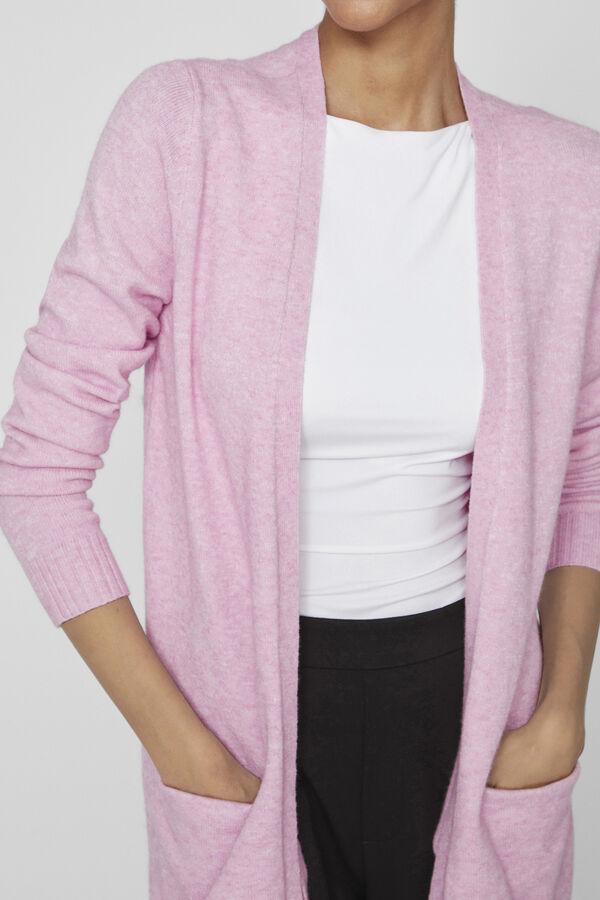 Cortefiel Long-sleeved jersey-knit jacket Lilac