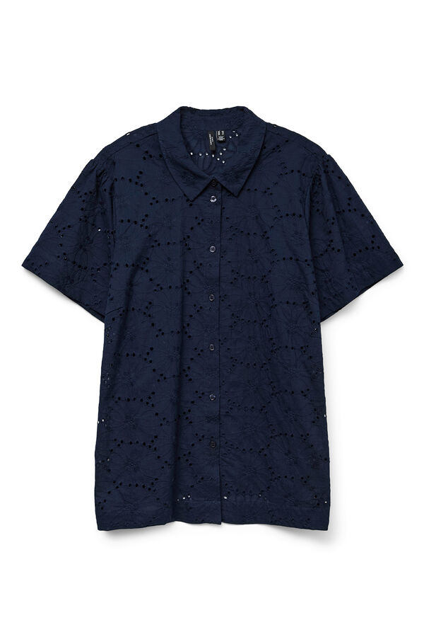 Vero Moda Curve Camisa manga corta talla grande Azul marino