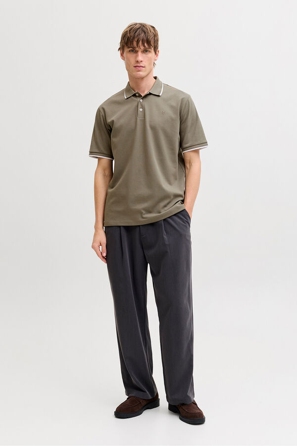 Jack & Jones Polo b&aacute;sico manga curta Verde