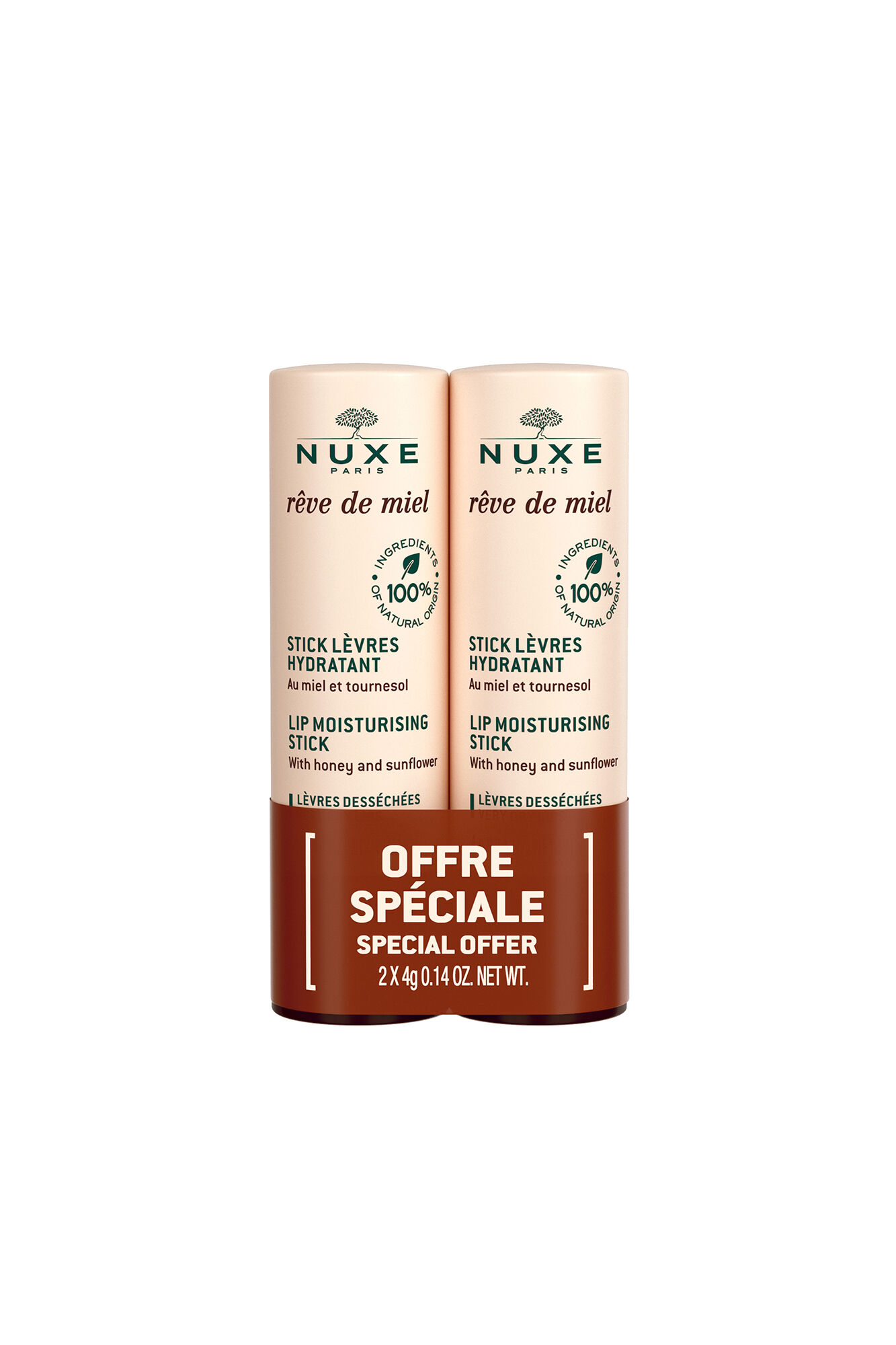 Nuxe Stick labial r&ecirc;ve de miel&nbsp;duplo 2x4gr 2 x 4gr