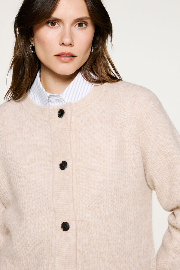 Selected Femme Cárdigan lana y alpaca. Gris