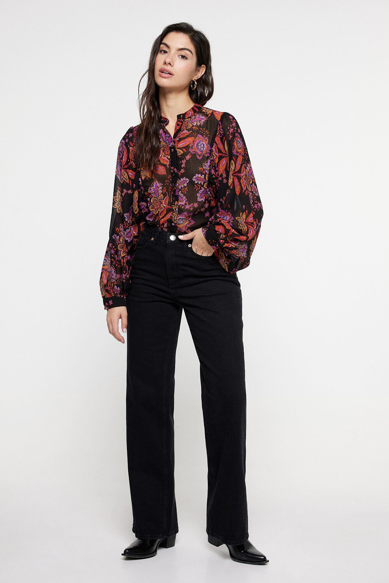 Pantalones vaqueros mujer pata ancha store