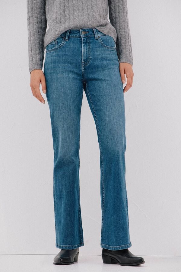 Cortefiel Bell bottom jeans Blue