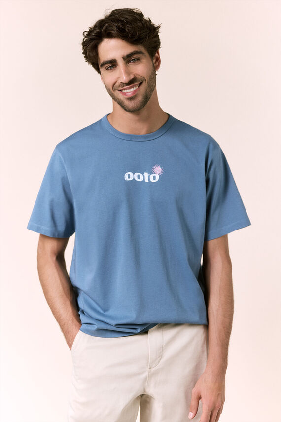 Camiseta gráfica lavada
