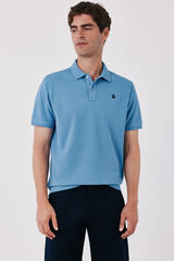 Cortefiel Polo b&aacute;sico piqu&eacute; Azul