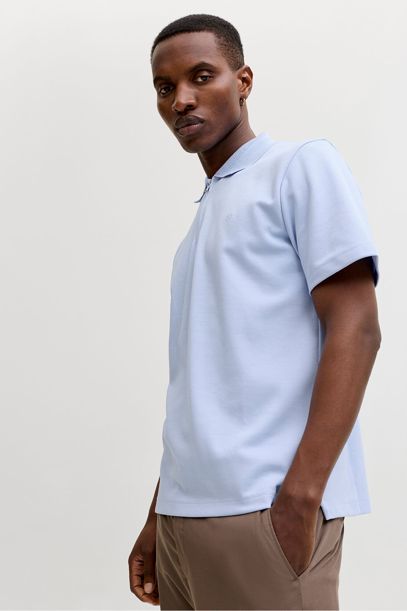Jack & Jones Polo gola fecho-&eacute;clair
