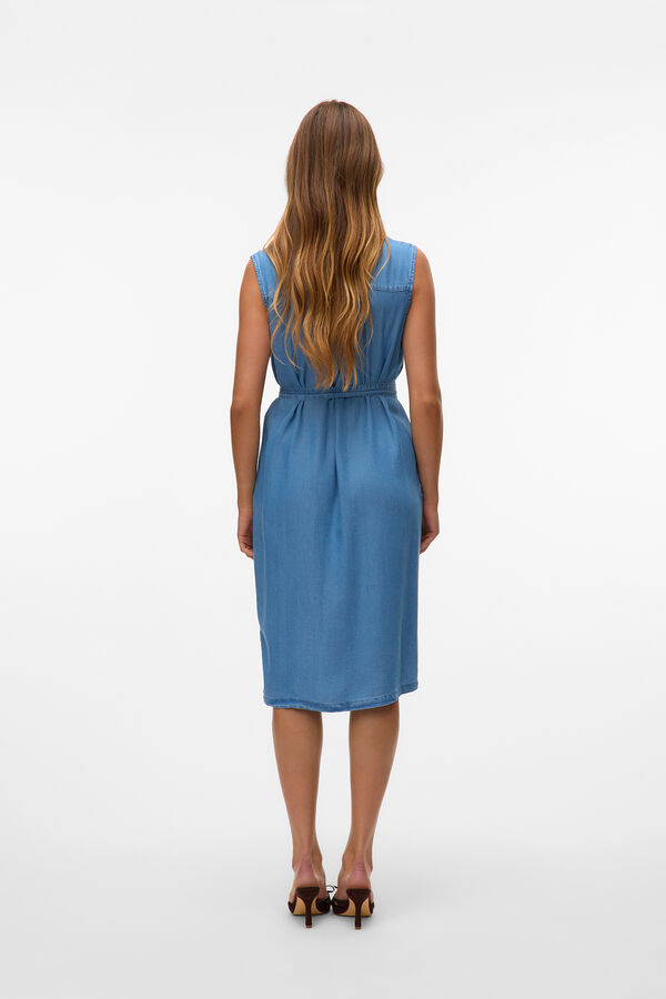 Vero Moda Vestido midi camiseiro Azul
