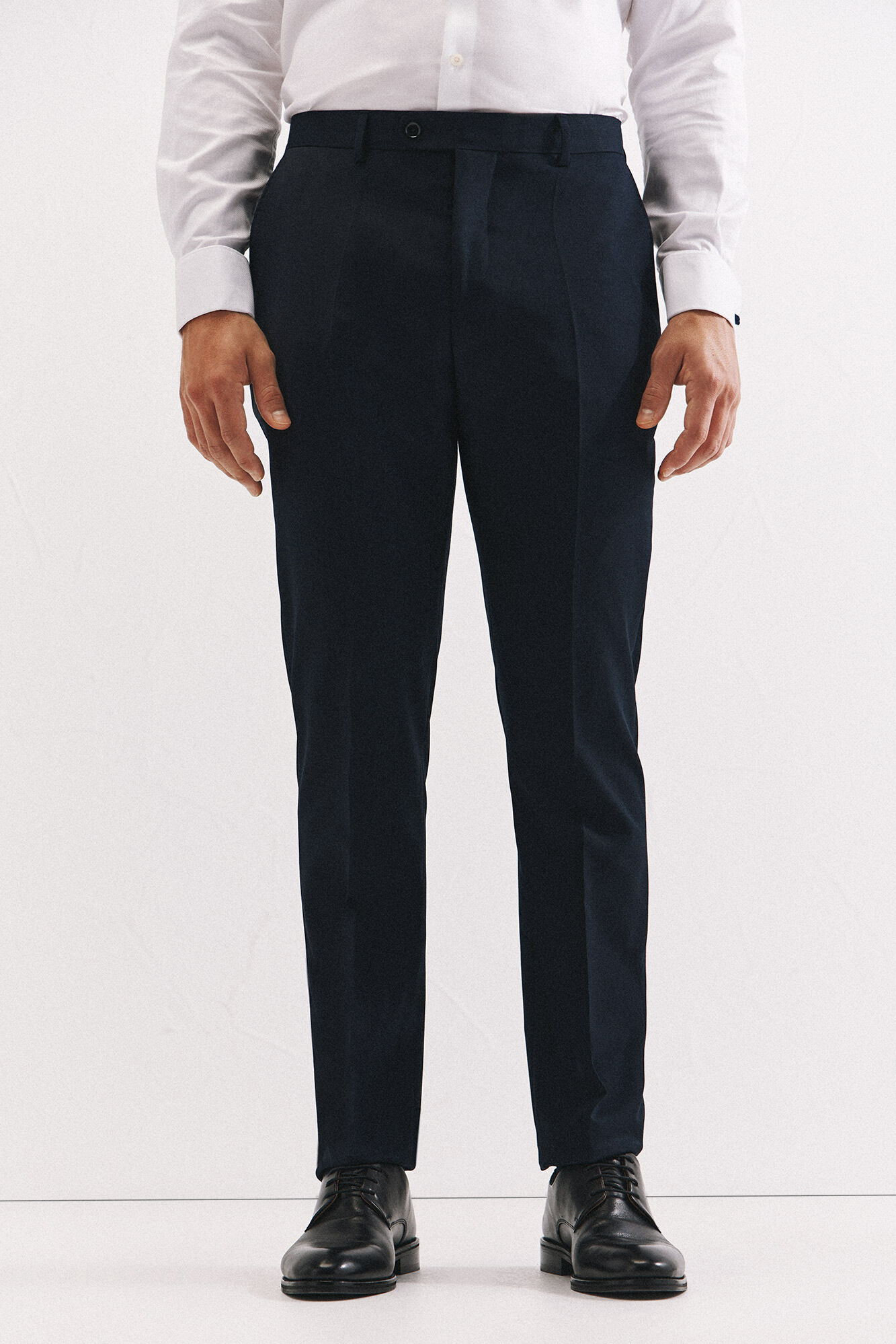 Cortefiel Navy blue slim fit trousers
