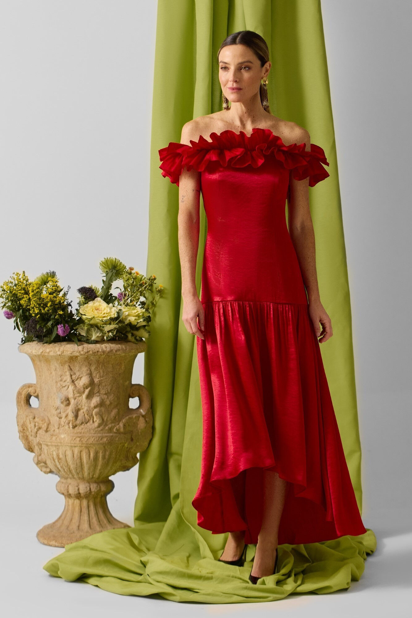 Silbon Vestido com folho da cole&ccedil;&atilde;o Event