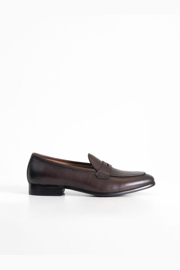 PuroEGO Mocas&iacute;n piel grain antifaz Granate